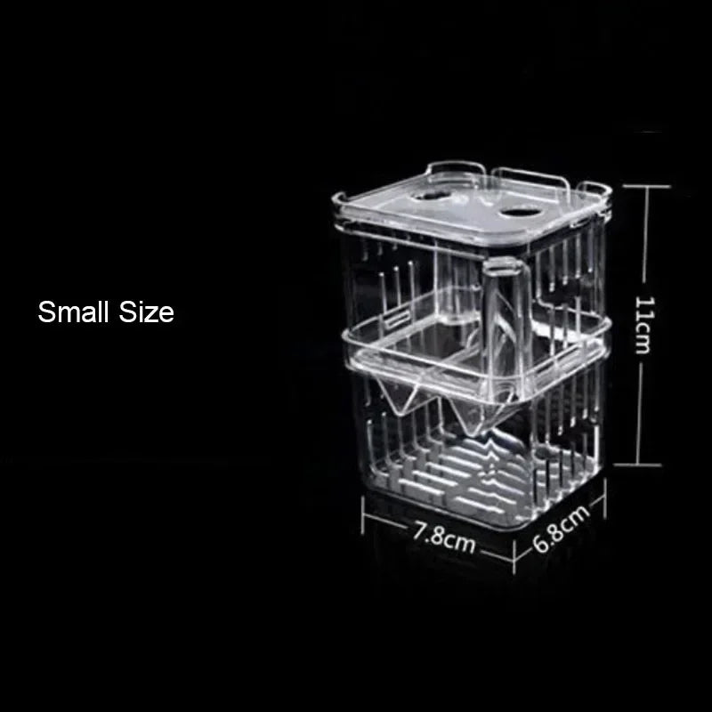 Aquarium Accessories Acrylic Fish Breeding Isolation Box Fish Tank Aquarium Breeder Double Guppies Hatching Incubator
