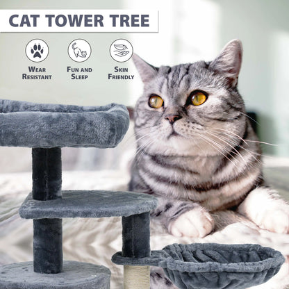 Cat Tree Scratching Post Large Multilevel Climbing Tower Activity Centre