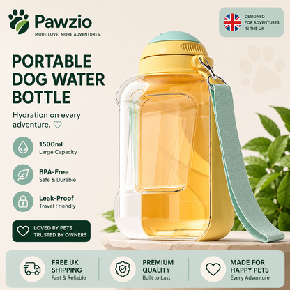 Dog Feeder Portable waterer for walking the dog outdoors 1.5L large capacity water bottle pet Cat water food accompanying cup