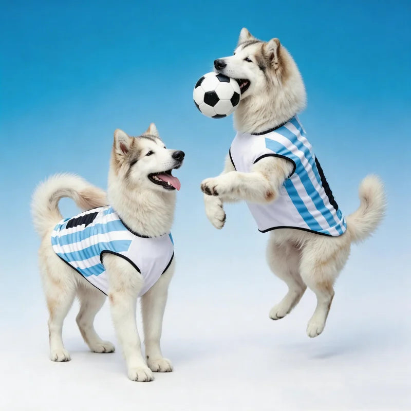 Pawzio™ 2026 Match Day Pet Jersey | Breathable Football Shirt for Dogs & Cats