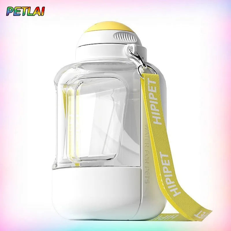 Dog Feeder Portable waterer for walking the dog outdoors 1.5L large capacity water bottle pet Cat water food accompanying cup