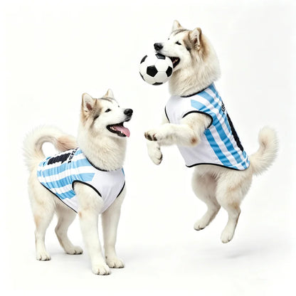 Pawzio™ 2026 Match Day Pet Jersey | Breathable Football Shirt for Dogs & Cats