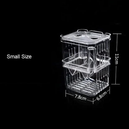 Aquarium Accessories Acrylic Fish Breeding Isolation Box Fish Tank Aquarium Breeder Double Guppies Hatching Incubator