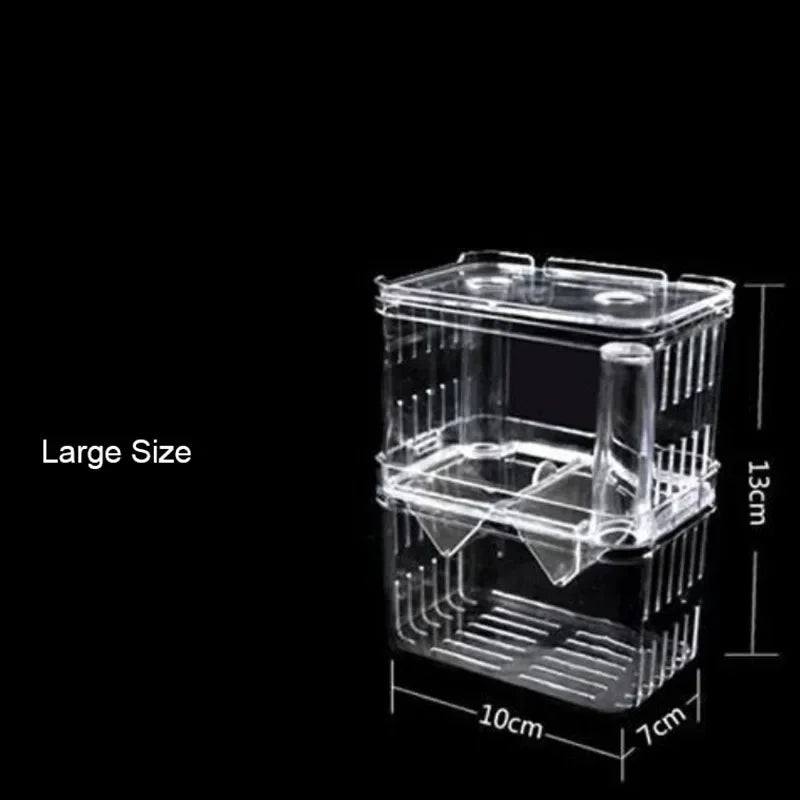 Aquarium Accessories Acrylic Fish Breeding Isolation Box Fish Tank Aquarium Breeder Double Guppies Hatching Incubator