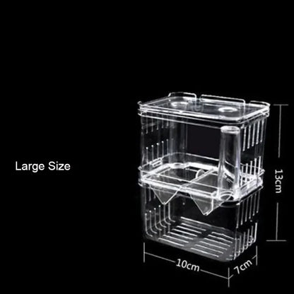 Aquarium Accessories Acrylic Fish Breeding Isolation Box Fish Tank Aquarium Breeder Double Guppies Hatching Incubator