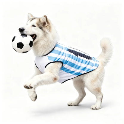 Pawzio™ 2026 Match Day Pet Jersey | Breathable Football Shirt for Dogs & Cats