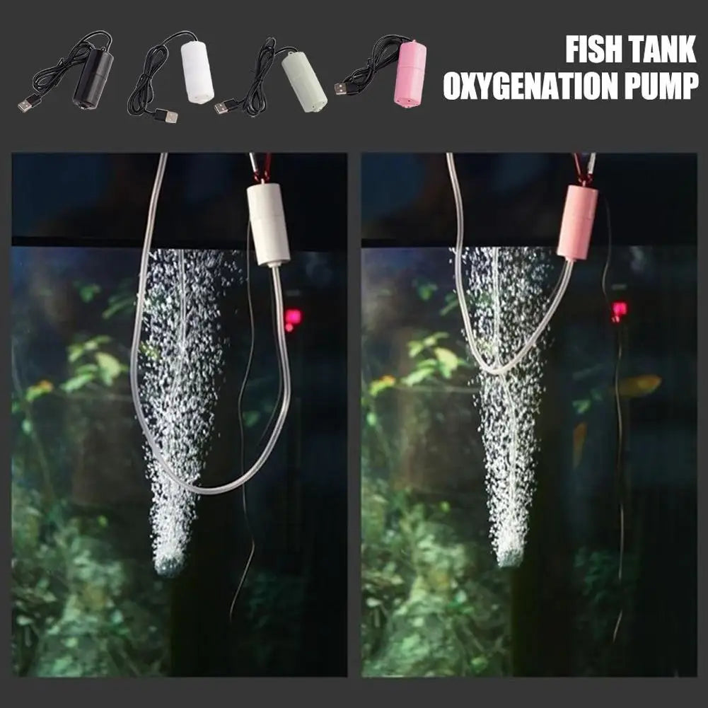 Silent Oxygenator Small Oxygen Pump Portable Mini USB Charging Fish Tank Oxygen Pump Fish Farming Aquarium Supplies