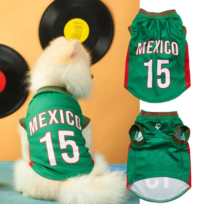 New 2026 Soccer Cat Dog Football Breathable Mesh Jersey Puppy Dog Jersey Basketball T-Shirts Summer Pet Clothes Quick Dry Vest