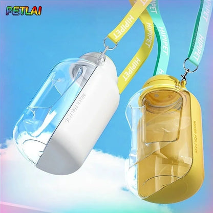 Dog Feeder Portable waterer for walking the dog outdoors 1.5L large capacity water bottle pet Cat water food accompanying cup